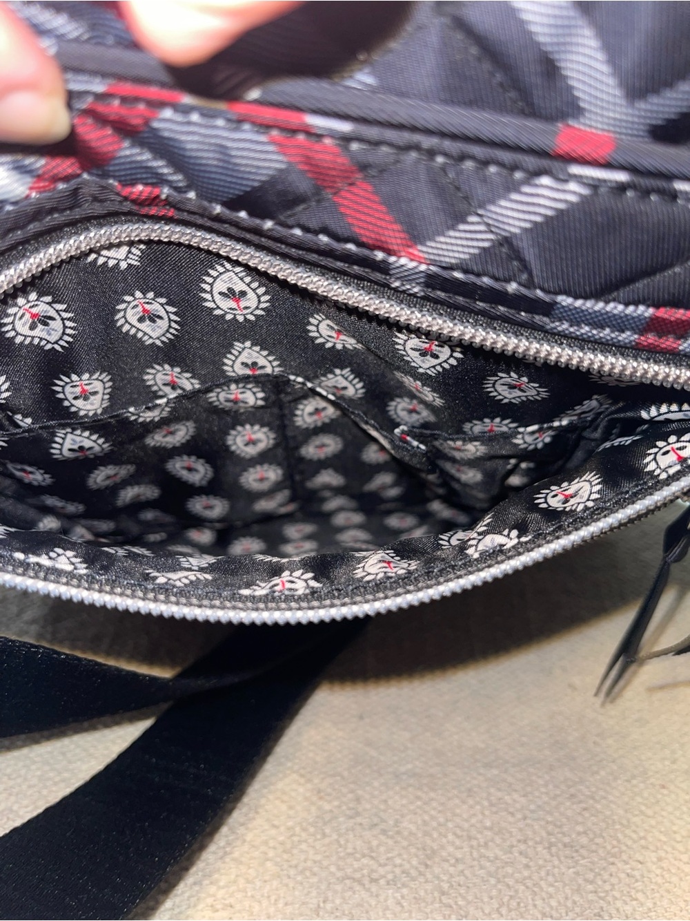 Vera Bradley Triple Zip Hipster Paris Plaid - performance twill - Picture 6 of 9